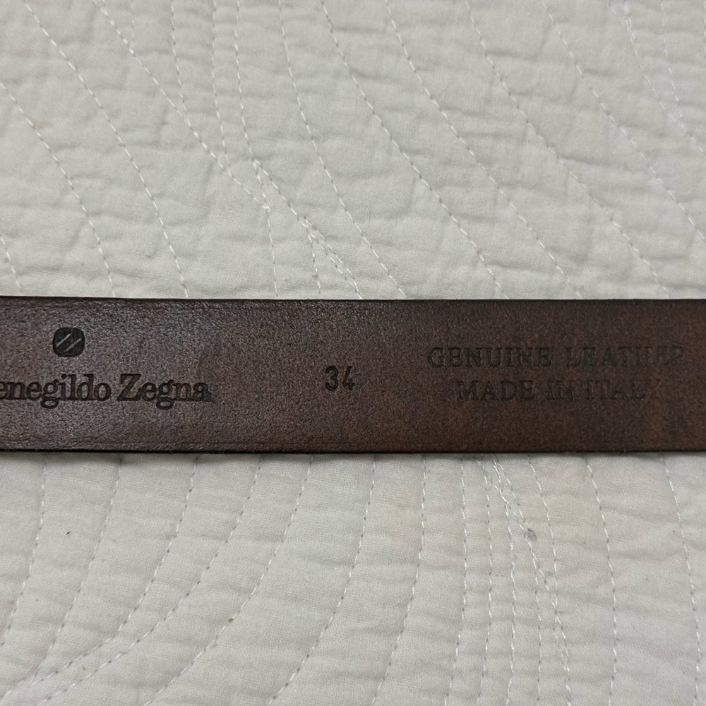 Ermenegildo Zegna Brown Leather Belt